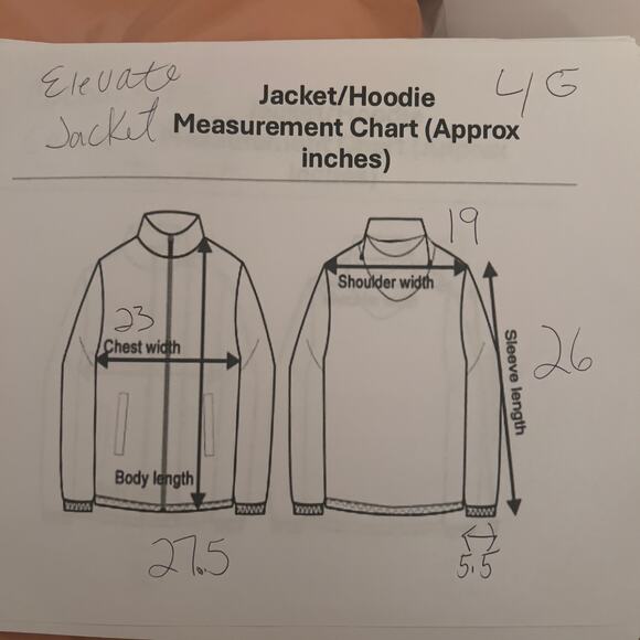 Elevate Men's Large Blue & Black Jacket with Hood Fleece Type Lining Zippered - Picture 6 of 16